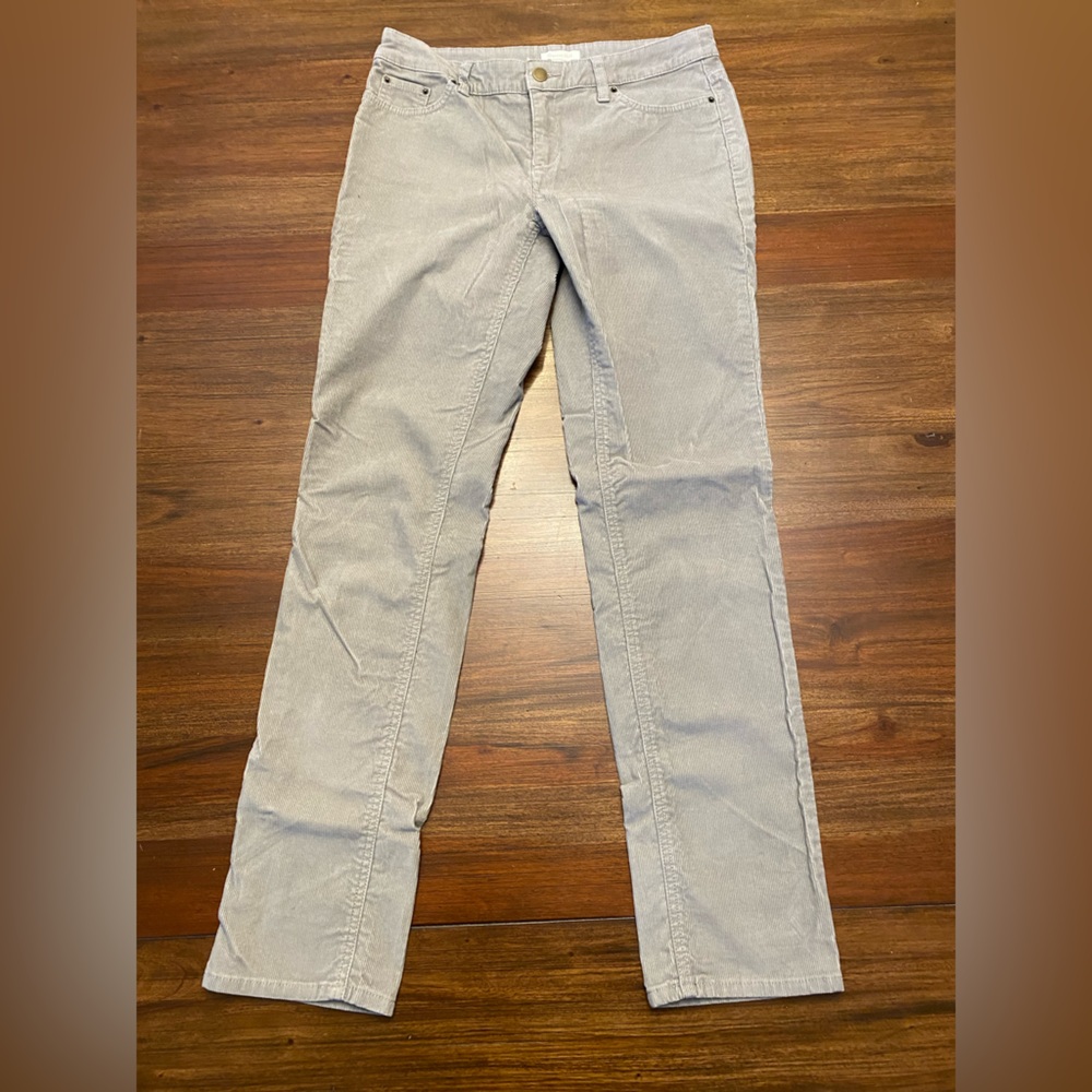 Garnet Hill Lightweight Corduroy Jeans in Light Gray